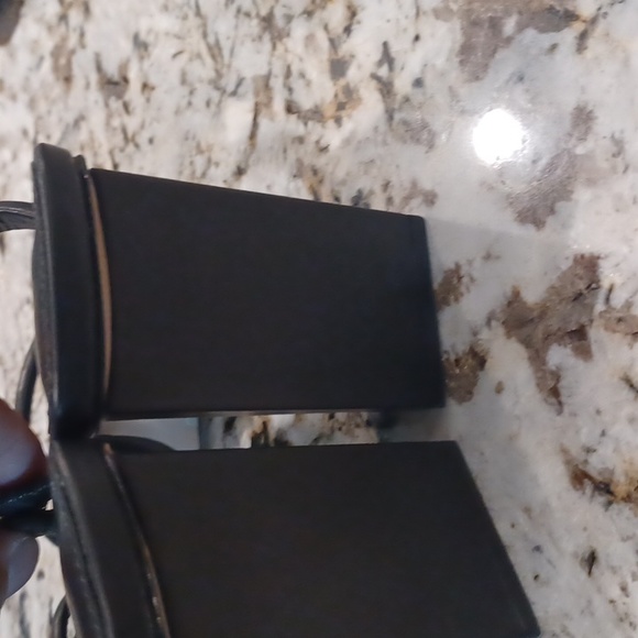 NEW Schutz Ully black Heeled leather sandals 9.5 women's $195 - Picture 3 of 5